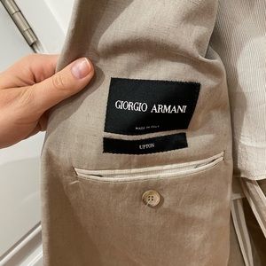 Giorgio Armani blazer for men. Never worn. Light gray/silver color. Size 56